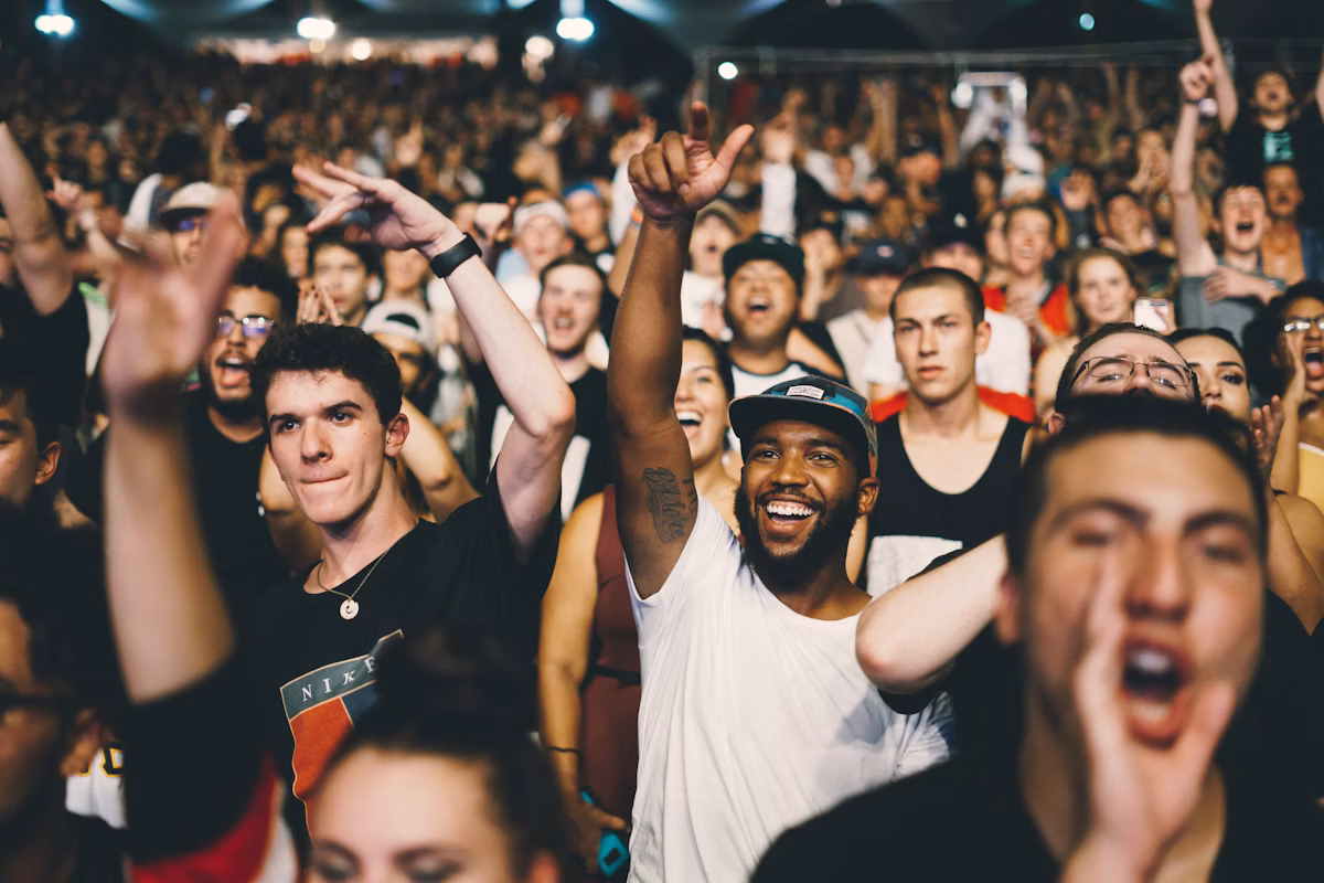 People enjoying a live event